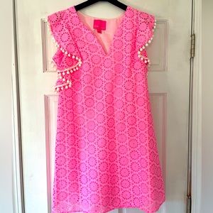 Lilly Pulitzer Pink Pom Pom Dress in Small